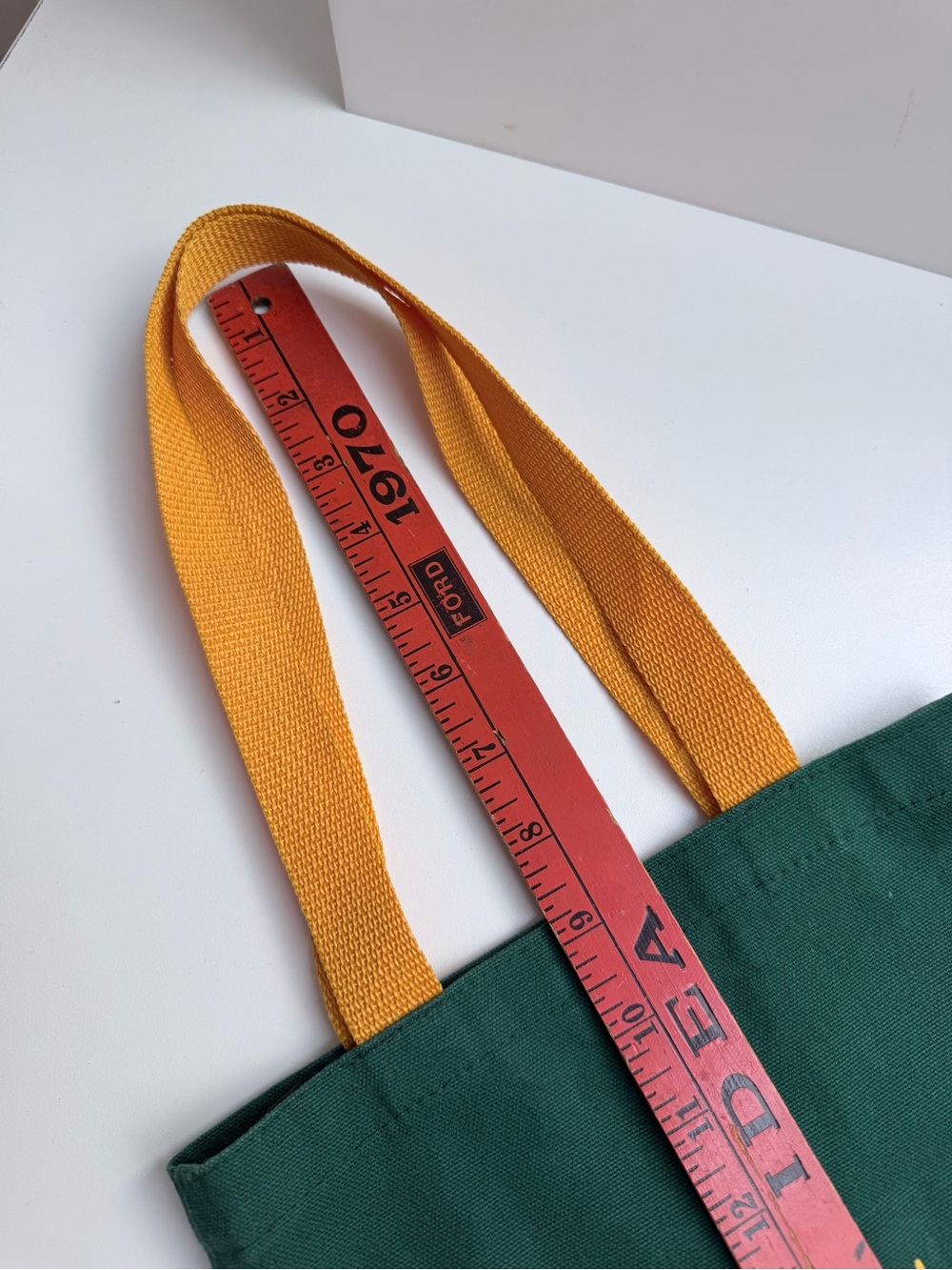 Neiman Marcus Department Store Branded Logo Small Tote Bag Green and Yellow - Picture 8 of 13